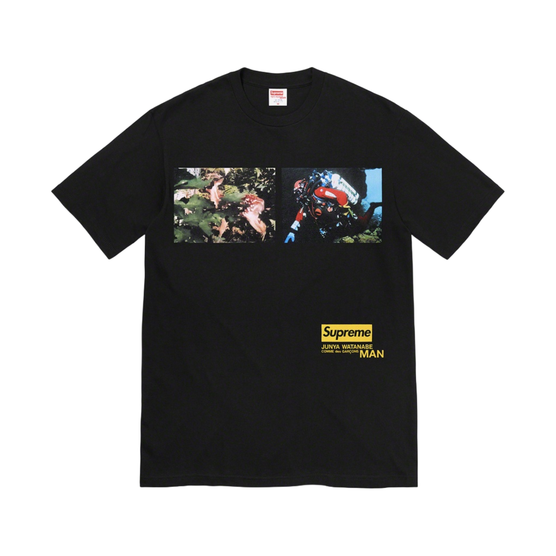슈프림 x 꼼데가르송 준야 와타나베 맨 네이쳐 티셔츠 블랙 - 21FW(Supreme x Comme des Garcons Junya Watanabe Man Nature T-Shirt Black - 21FW)
