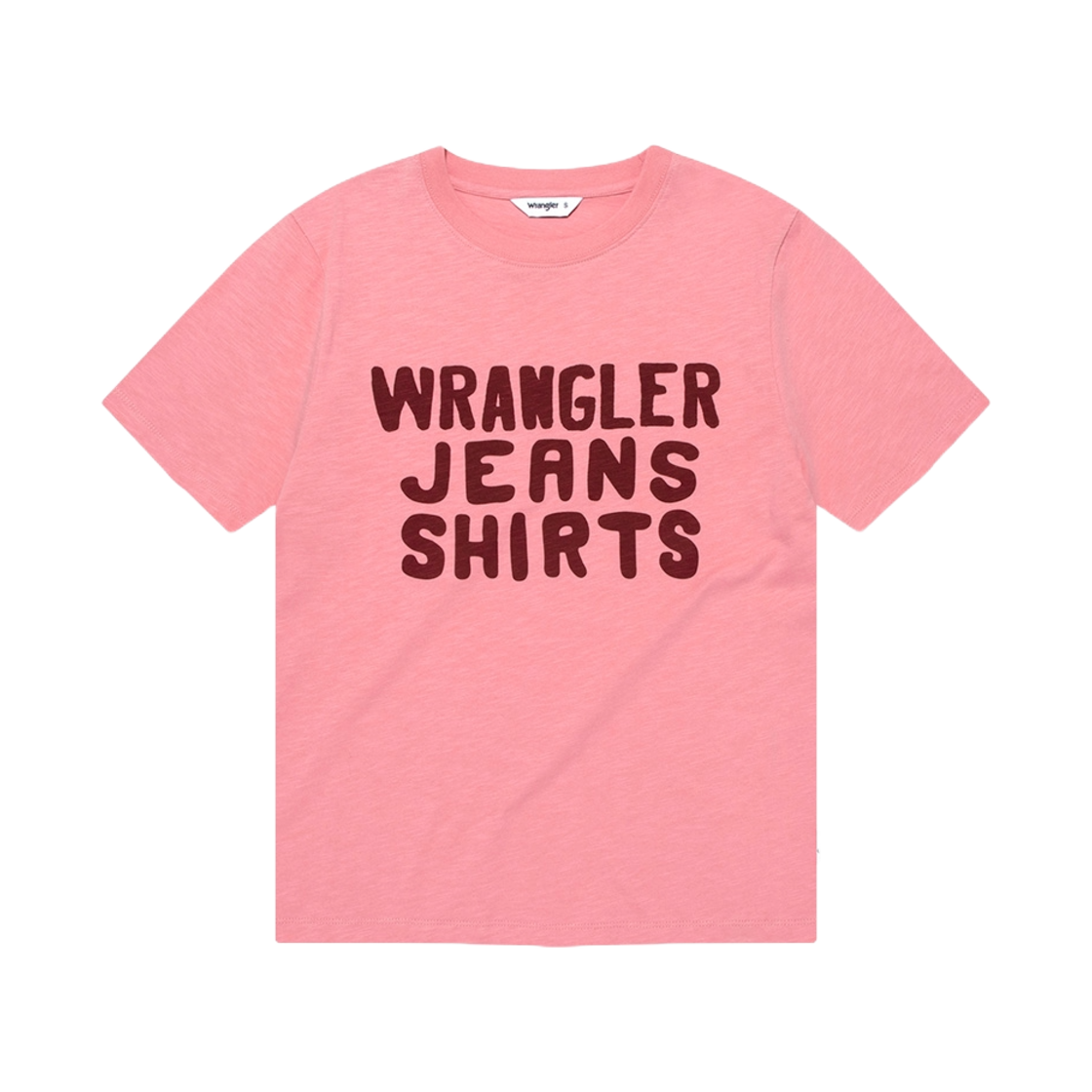 랭글러 (W) 레터링 백 스타 티셔츠 핑크(Wrangler (W) Lettering Back Stars T-Shirt Pink)