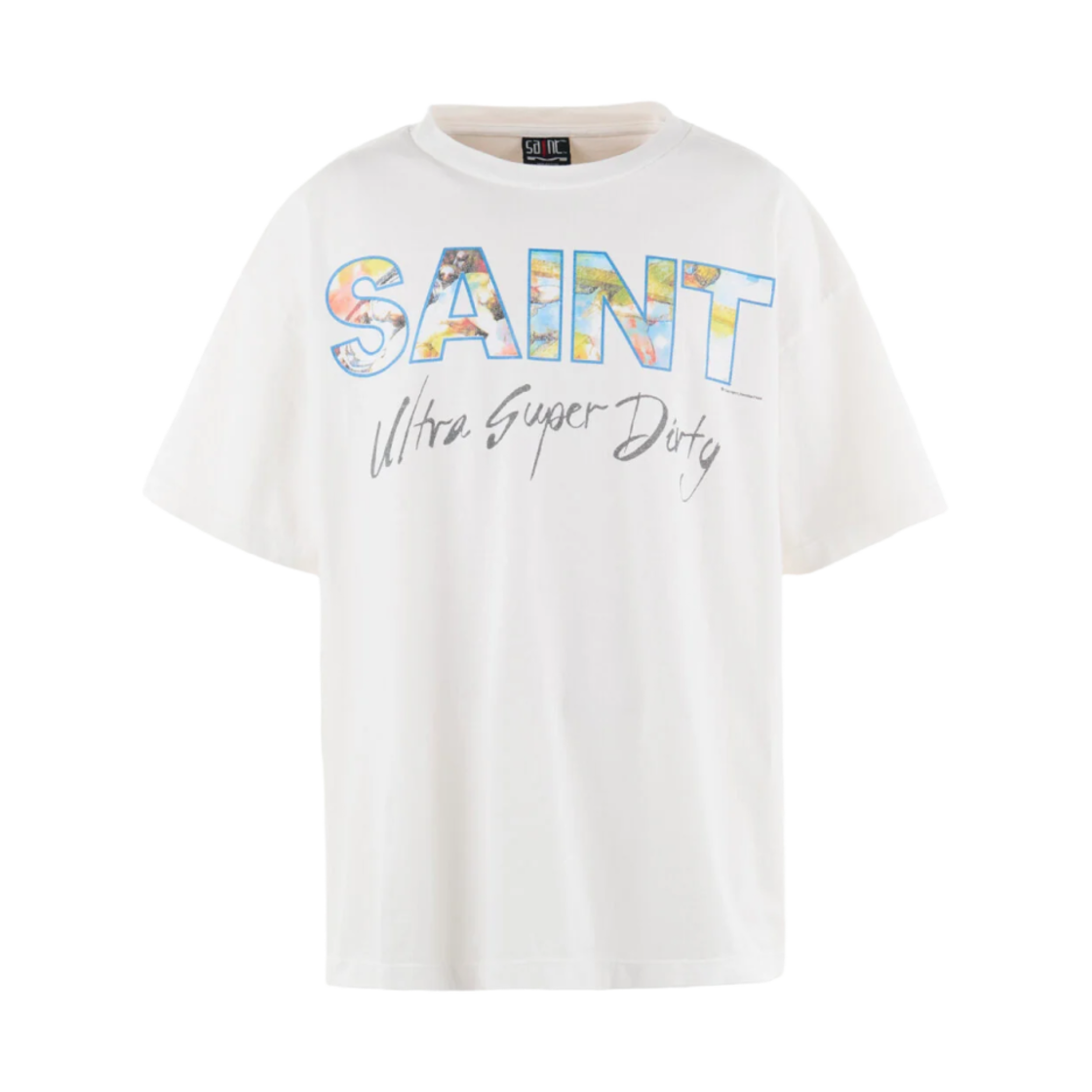 세인트 마이클 슈퍼 더티 숏슬리브 티셔츠 화이트 - 25SS(Saint Mxxxxxx Super Dirty S/S T-Shirt White - 25SS) - 1