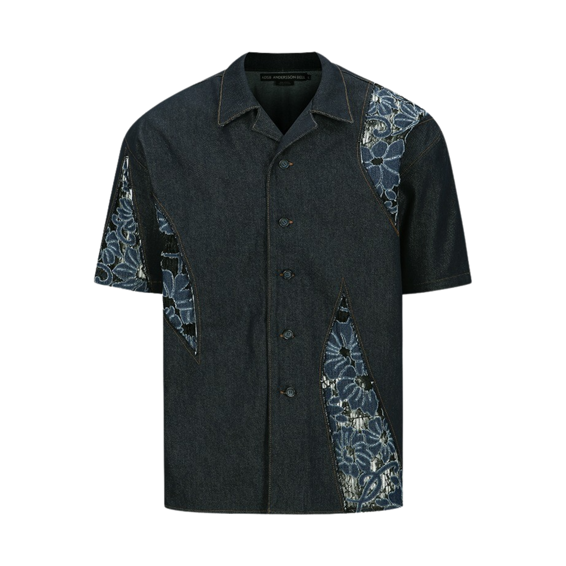 [KREAM 단독] ADSB 앤더슨벨 패치워크 오픈 칼라 셔츠 데님([KREAM 단독] ADSB Andersson Bell Patchwork Open Collar Shirts Denim)
