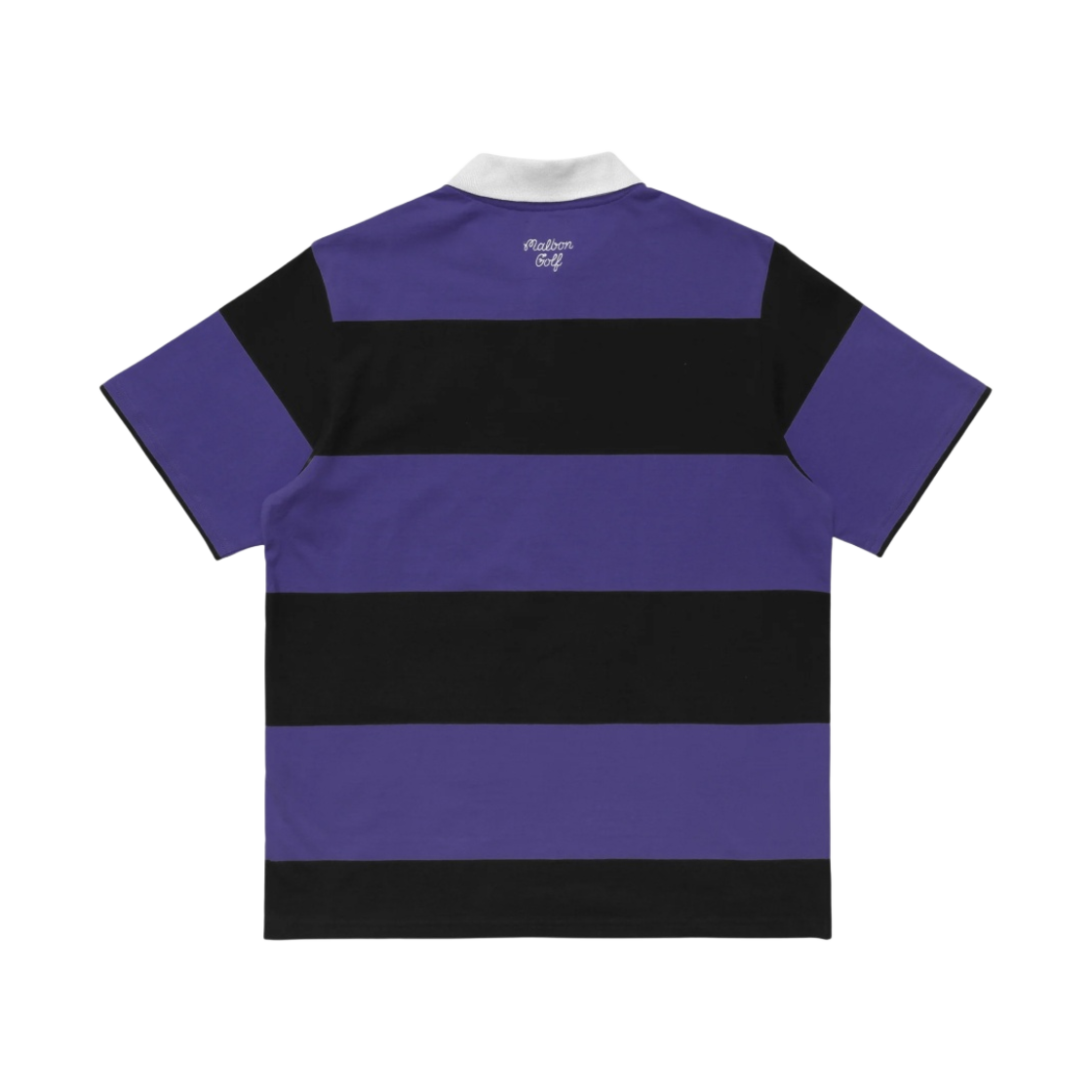 말본 골프 위즈 스트라이프 폴로 블랙 퍼플(Malbon Golf Wiz Striped Polo Black Purple) - 2