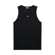 Diesel T-Lifty-D Tank Top with Mini D Logo Patch Black