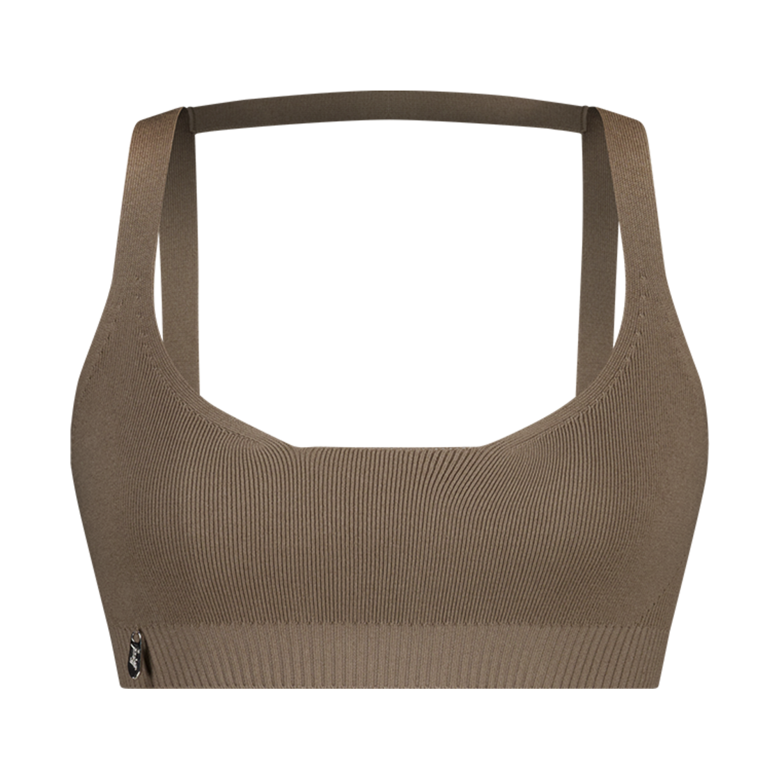 쥬키프 코튼 백 스트랩 브라렛 브라운(Juukiff Back Strap Bra In Mixed Cotton Brown)