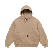 Supreme x Dickies Quilted Lined Zip Up Hooded Sweatshirt Light Tan - 24FW