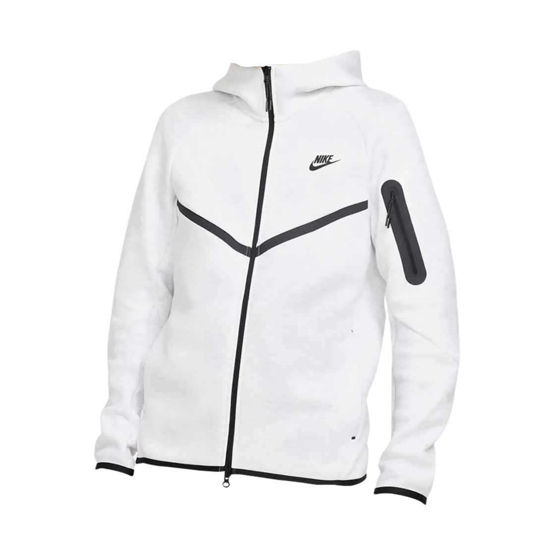 HV0950-051 Nike Tech Fleece Full Zip Hoodie Birch Heather Black - Asia