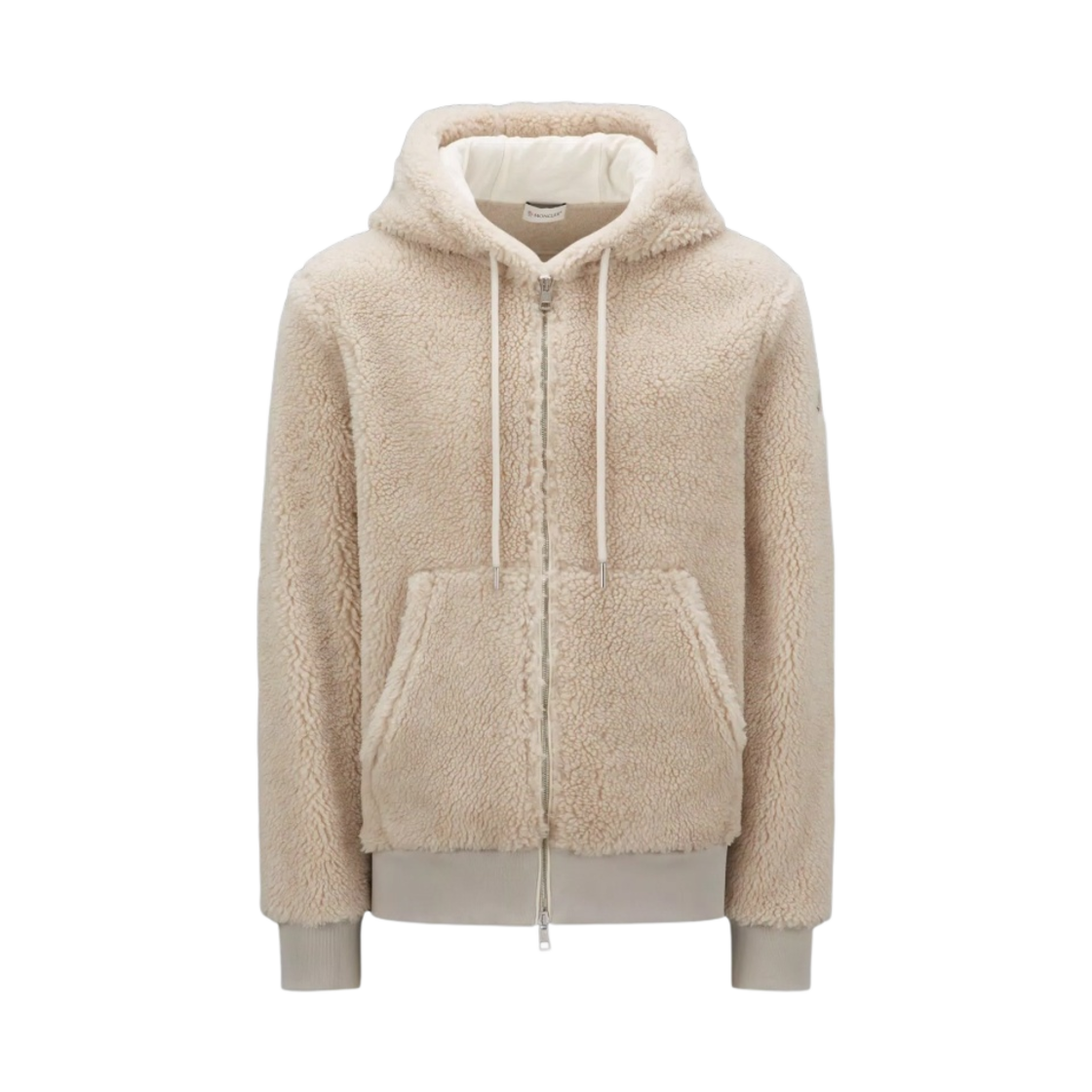 몽클레르 테디 집업 후드 베이지 - 23FW(Moncler Teddy Zip-Up Hoodie Beige - 23FW) - 1