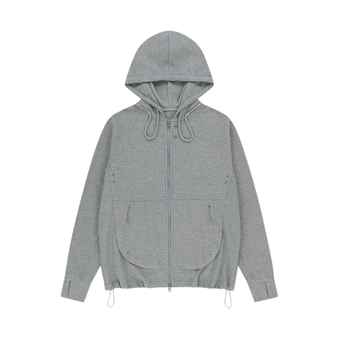 SG2501HZ01MG Sansan Gear Circuit Zip-Up Hoodie Melange Grey - 25SS