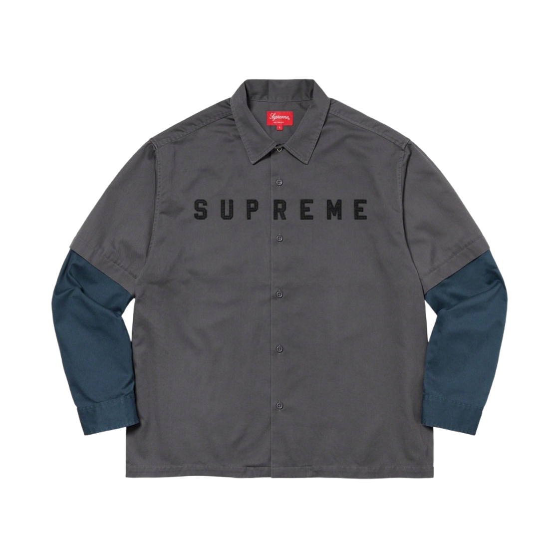 슈프림 투톤 워크 셔츠 다크 그레이 - 20FW(Supreme 2-Tone Work Shirt Dark Grey - 20FW) - 1