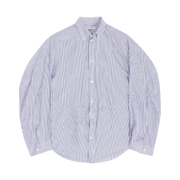 (W) Balenciaga Twisted Sleeve Shirt White Blue