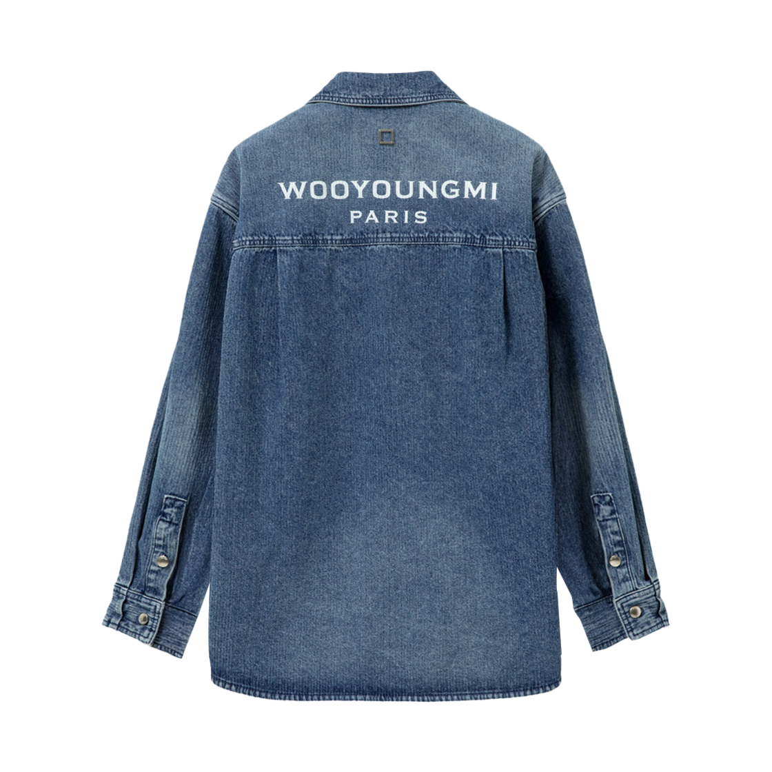 우영미 코듀로이 데님 백로고 셔츠 블루 - 25SS(Wooyoungmi Corduroy Denim Back Logo Shirt Blue - 25SS)
