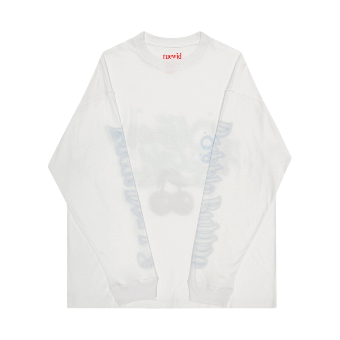 트위드 민 걸 롱슬리브 티셔츠 화이트(Tuewid Mean Girl Long Sleeve T-Shirt White) - 2