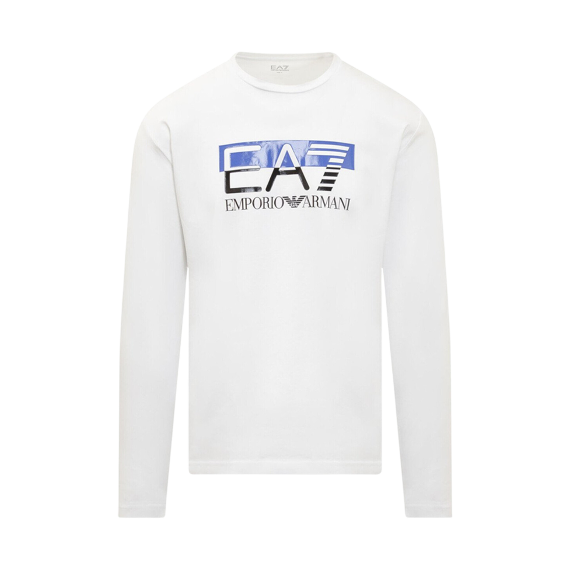 6RPT64PJ03Z1100 Emporio Armani EA7 Logo Print Long Sleeve T-Shirt White