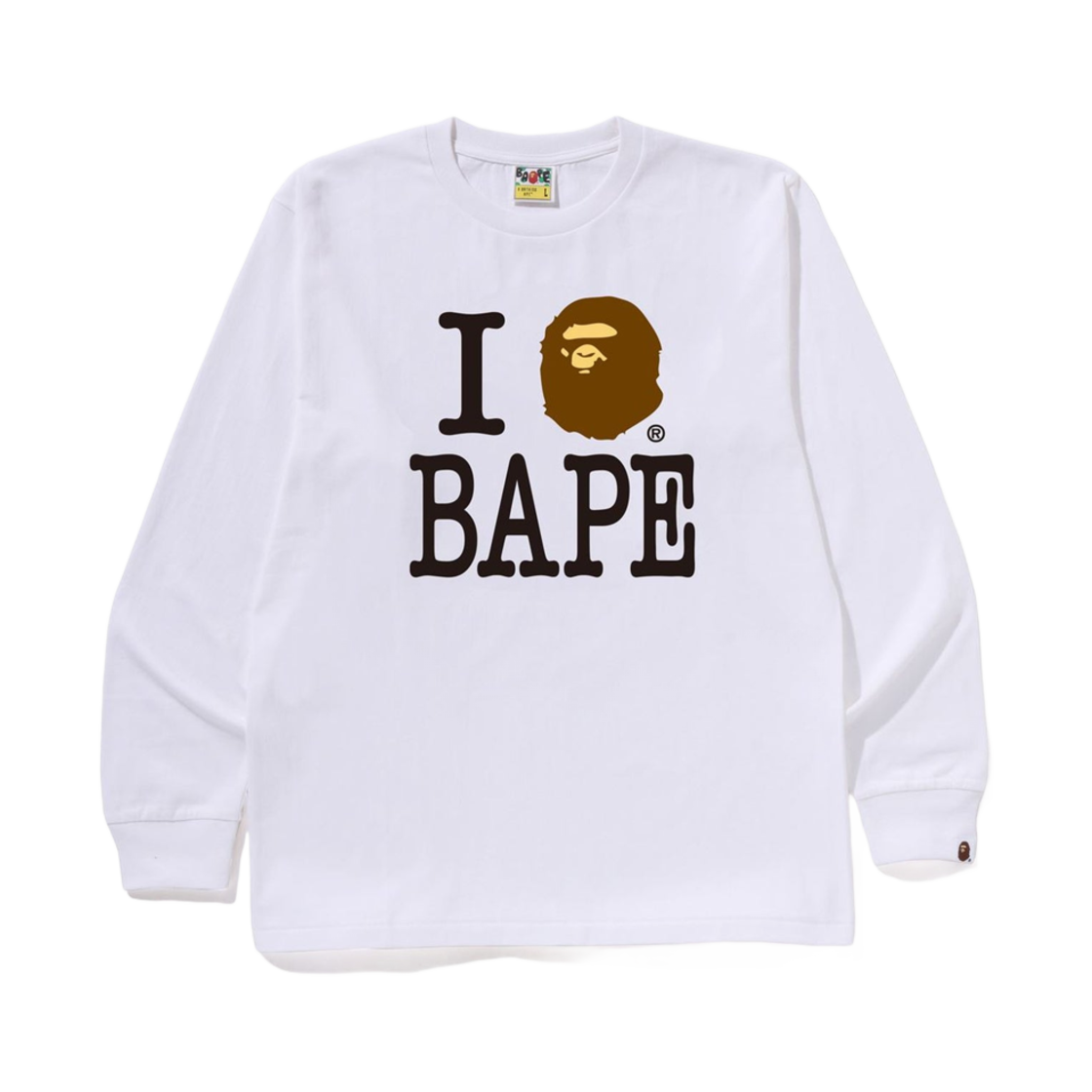 베이프 아이 러브 베이프 롱슬리브 티셔츠 화이트(BAPE I Love BAPE L/S T-Shirt White) - 1