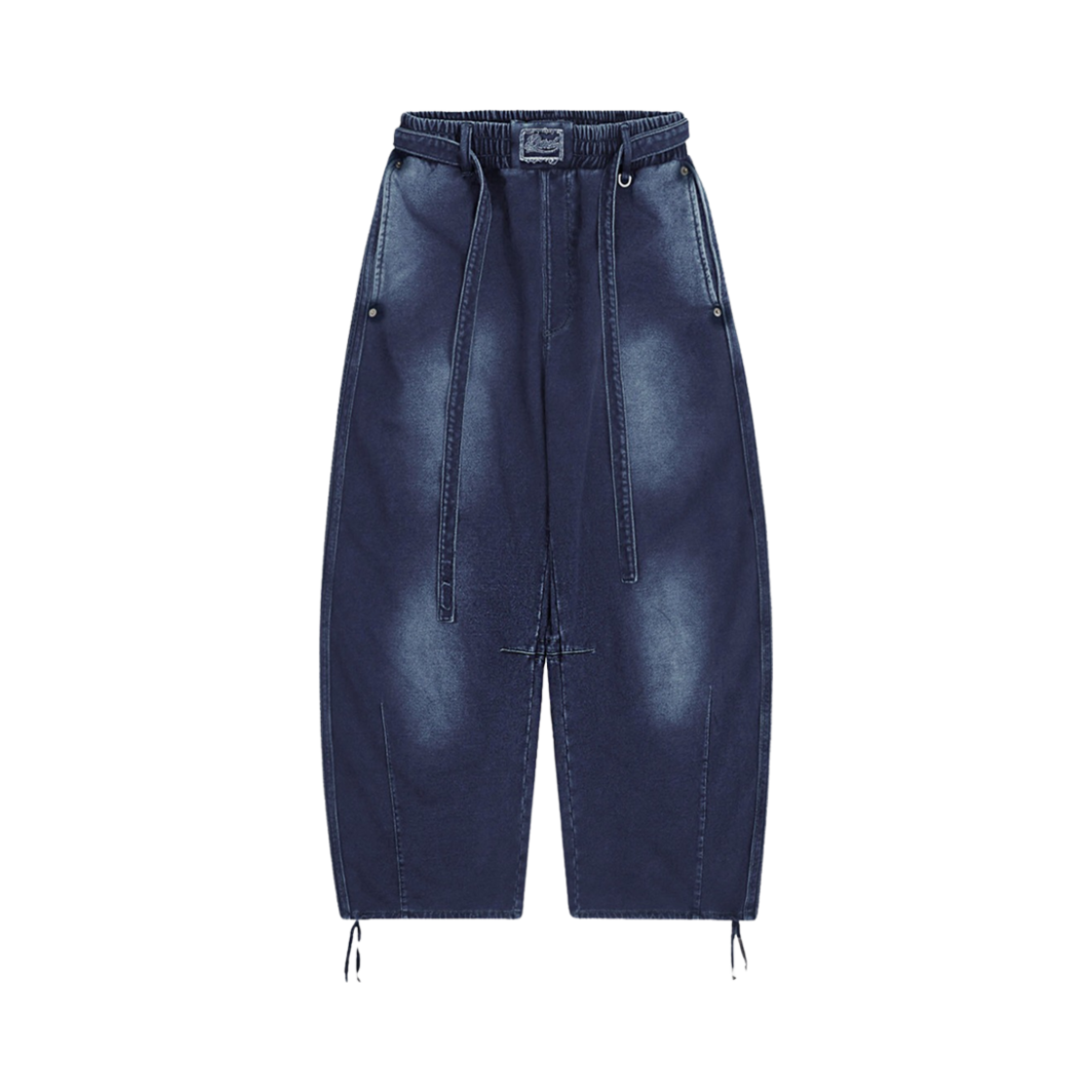 W-PTS24-088 Bad Blood Billie Washed Denim Sweat Pants Blue