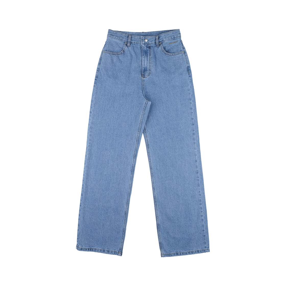 A-065 mmogarden mmo Women Semi Wide Denim Washed Blue