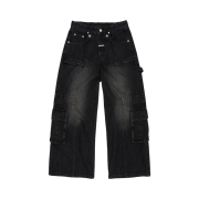 Thevinylhouse Hardtack Wide Denim Pants Charcoal