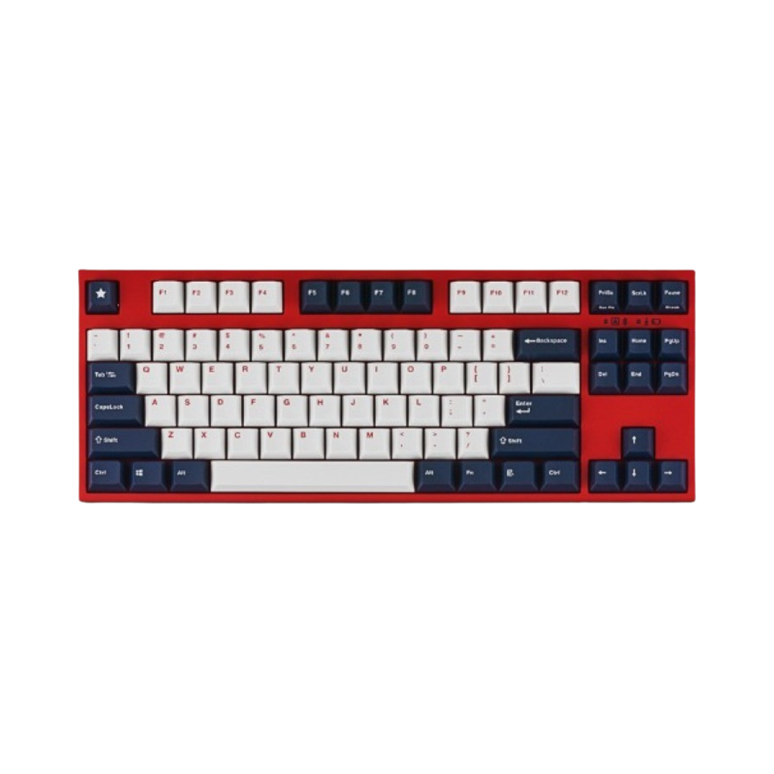 레오폴드 FC750RBT PD 유무선 텐키리스 기계식 키보드 화이트 블루스타 한글 자판 (국내 정식 발매 제품)(Leopold FC750RBT PD Wired/Wirelss TKL Mechanical Keyboard White Bluestar Korean Layout (Korean Ver.))