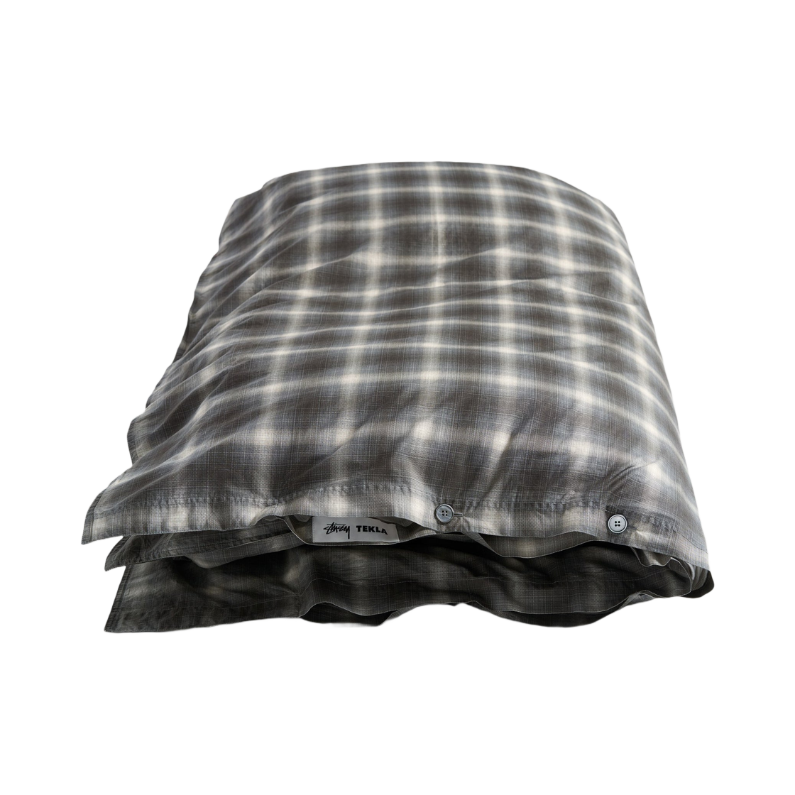 338425 Stussy x Tekla Percale Duvet Cover Black Plaid
