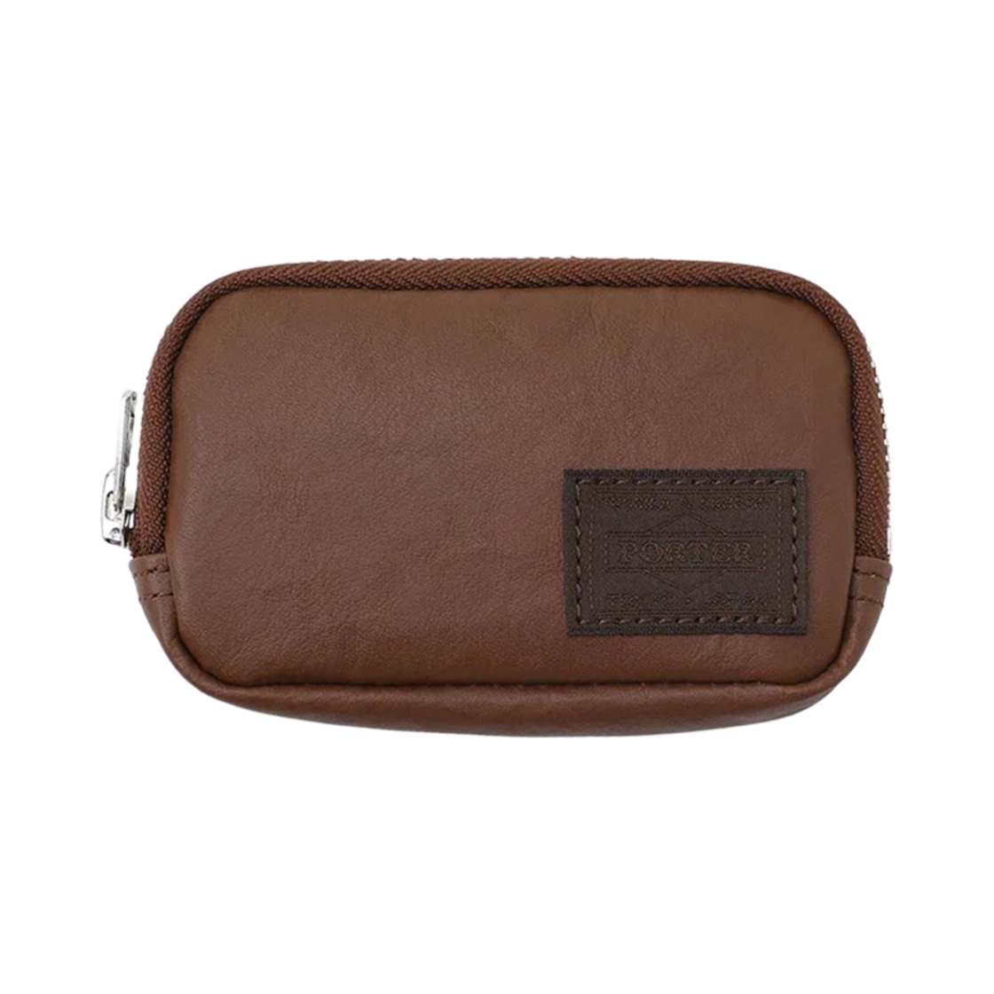 391-17972 Porter Freestyle Dyneema Leather Multi Coin Case Brown