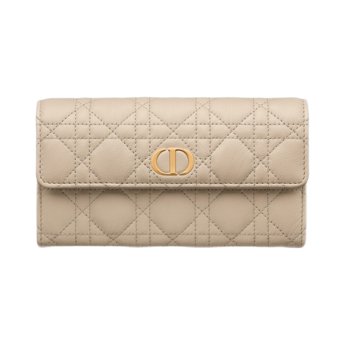디올 카로 지갑 샌드 컬러드 서플 까나쥬 카프스킨(Dior Caro Wallet Sand Colored Supple Cannage Calfskin) - 1