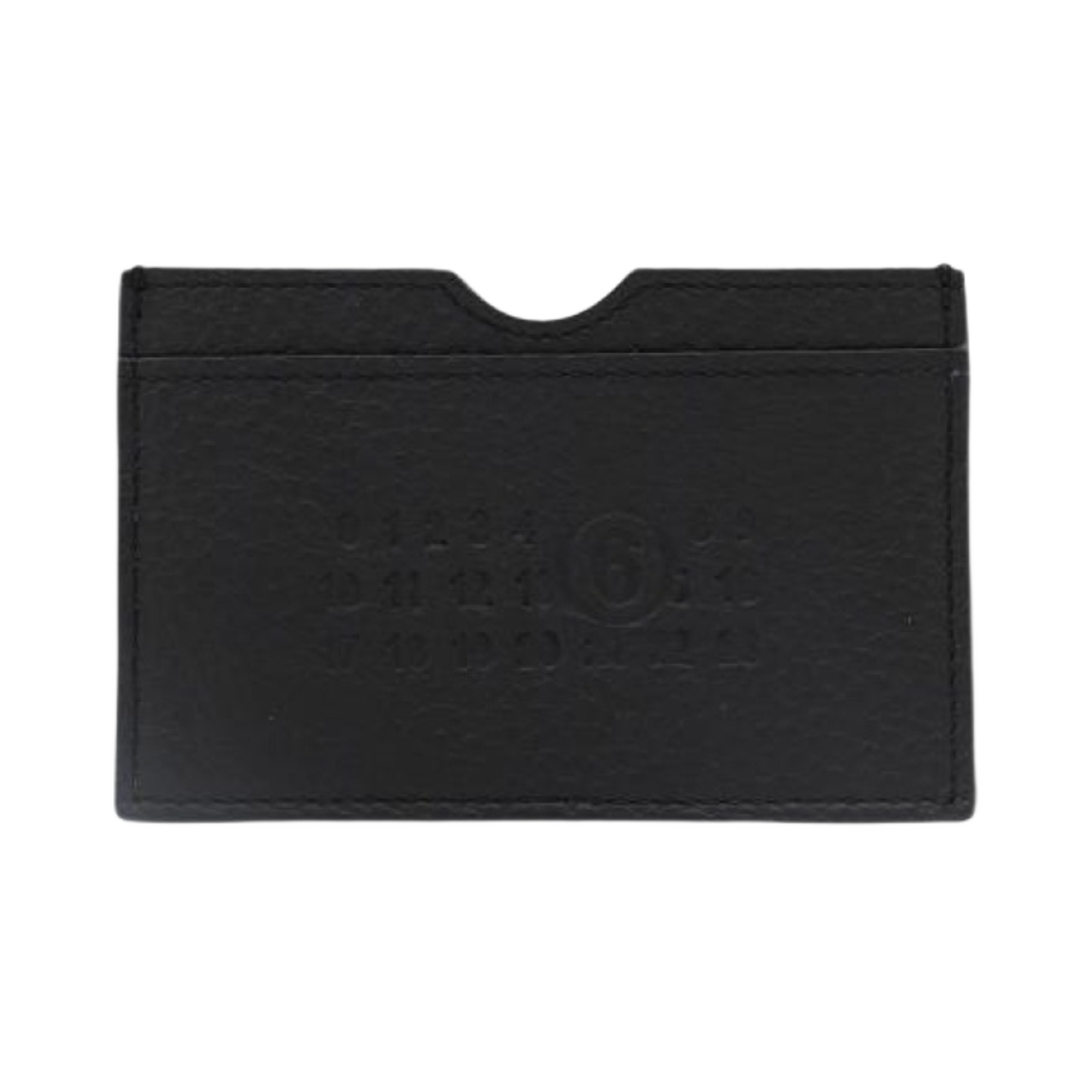 SA5UI0008P4344T8013 MM6 Maison Margiela Signature Embossed Card Holder Black