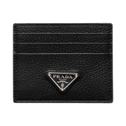 Prada Leather Card Holder Black