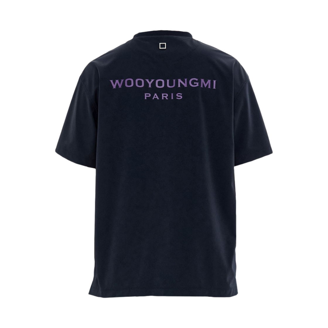 우영미 나일론 스트링 백로고 티셔츠 네이비 - 23SS(Wooyoungmi Nylon String Back Logo T-Shirt Navy - 23SS)