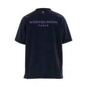 Wooyoungmi Nylon String Back Logo T-Shirt Navy - 23SS