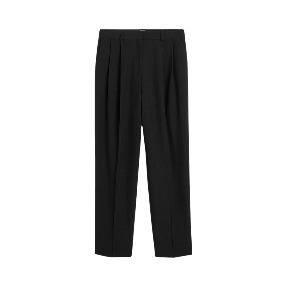 234-WRTWBM109-FB0026-001 (W) Toteme Double Pleated Tailored Pants Black