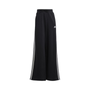 (W) Adidas Essentials 3-Stripes French Terry Wide Pants Black - KR Sizing
