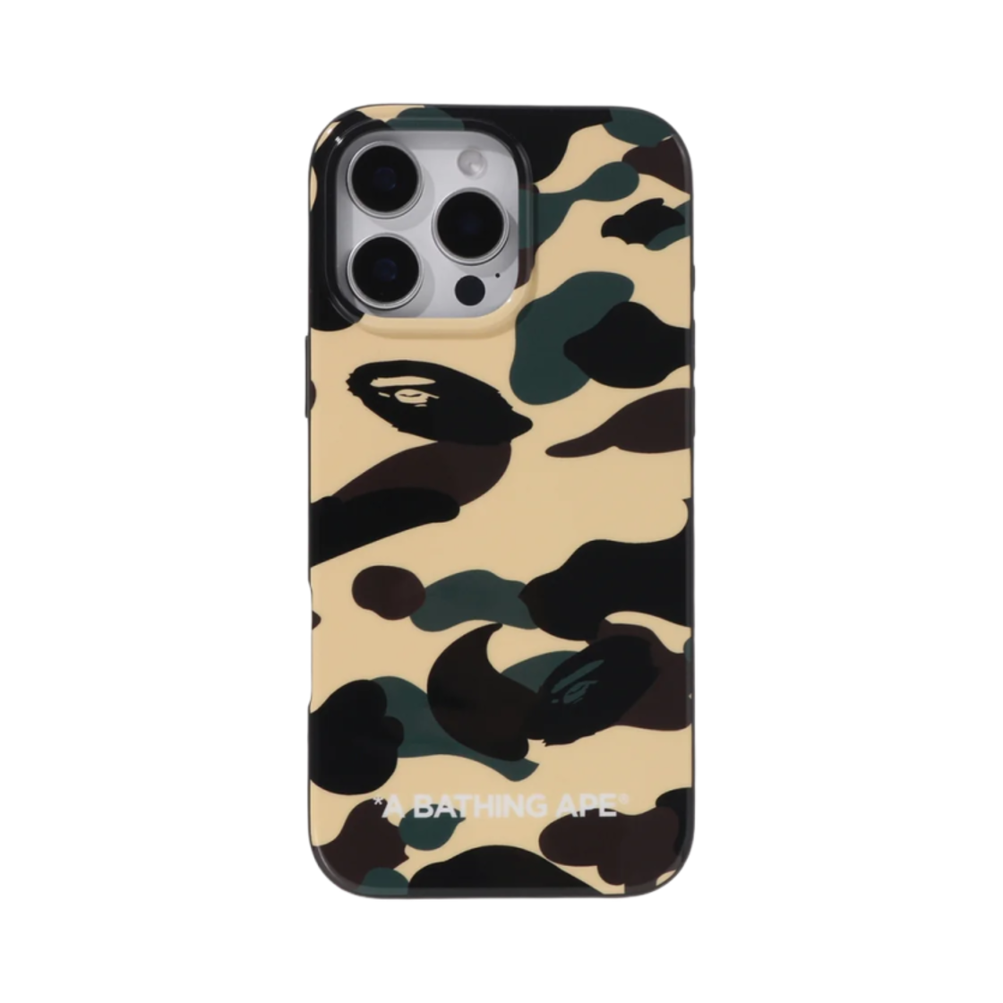 0ZXECM058821O BAPE 1st Camo iPhone 16 Pro Max Case Yellow