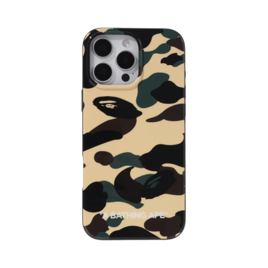 0ZXECM058821O BAPE 1st Camo iPhone 16 Pro Max Case Yellow
