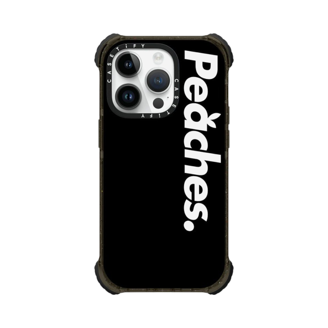 케이스티파이 x 피치스 아이폰 블랙 로고 맥세이프 울트라 임팩트 케이스 클리어 블랙(Casetify x Peaches. iPhone Black Logo MagSafe Ultra Impact Case Clear Black) - 1