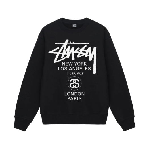★韓国の人気★【STUSSY】Shells Crew★Fog★スウェッ.ト★ ☆韓国の人気☆【STUSSY】Shells Crew☆Fog☆スウェッ.ト