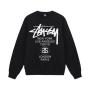 Stussy World Tour Crew Black 2023
