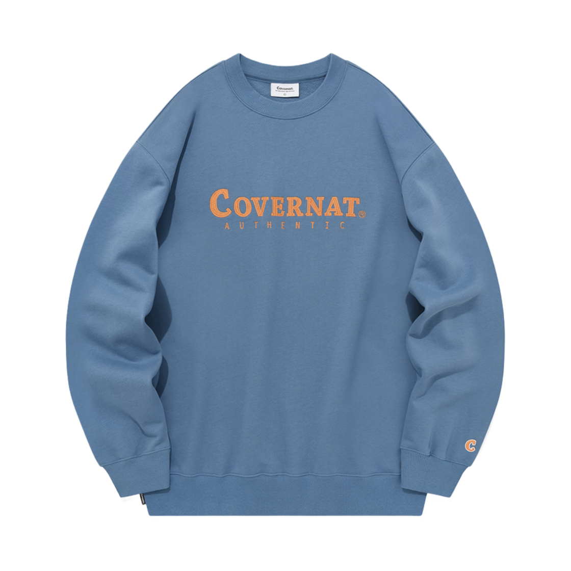 커버낫 어센틱 로고 스웨트셔츠 블루(Covernat Authentic Logo Sweatshirt Blue)