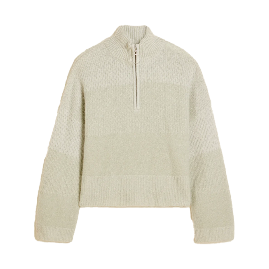 홀츠베일러 우먼 타인 하프 집 라이트 그린 믹스 - 24FW(Holzweiler Women Tine Half Zip Light Green Mix - 24FW)