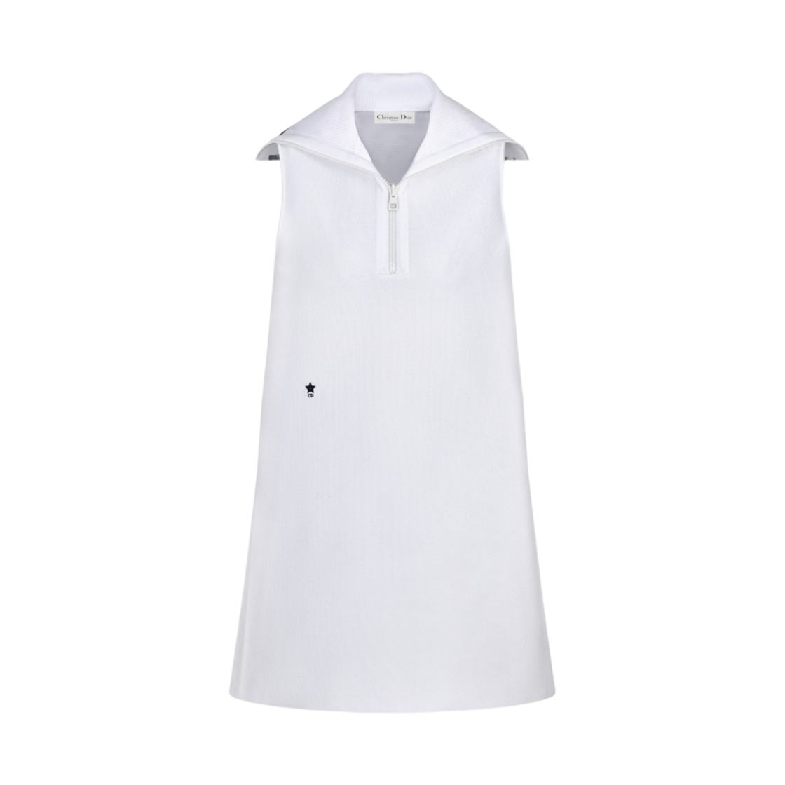 444R28AM502-X0150 (W) Dior Technical Knit Dioriviera Straight Dress White