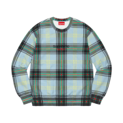 Supreme Plaid Crewneck Light Blue - 21SS