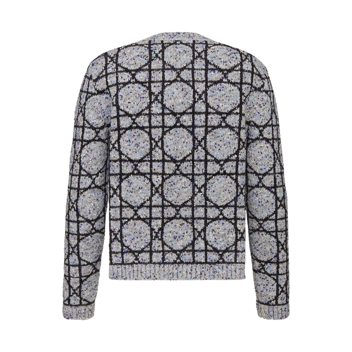 디올 까나쥬 스웨터 그레이 블랙 캐시미어 블렌드 자카드(Dior Cannage Sweater Gray Black Cashmere Blend Jacquard) - 2