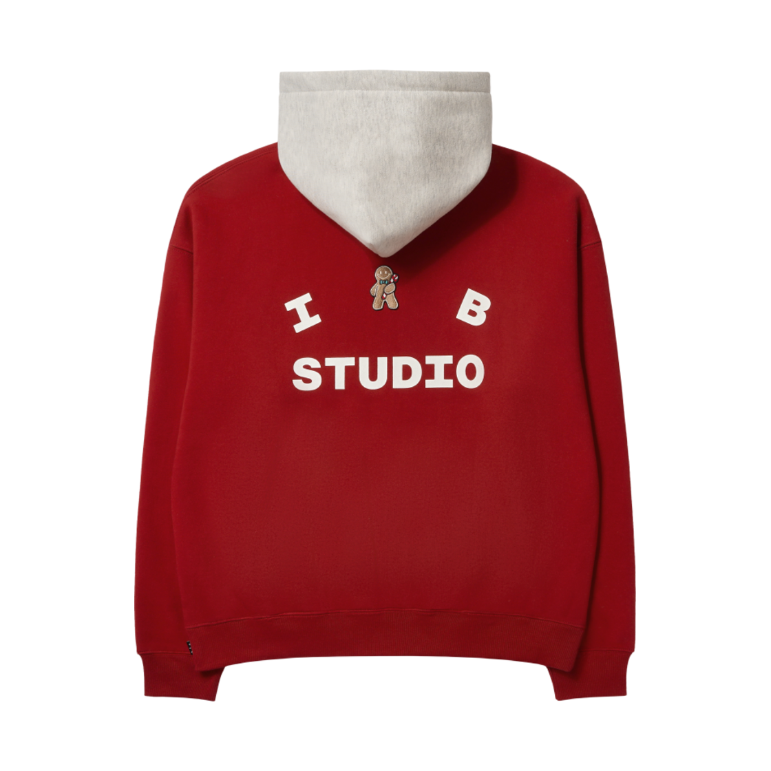 아이앱 스튜디오 24 크리스마스 후드 버건디 오트밀(IAB Studio 24 Christmas Hoodie Burgundy Oatmeal)