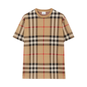 Burberry Check Cotton Jacquard T-Shirt Archive Beige