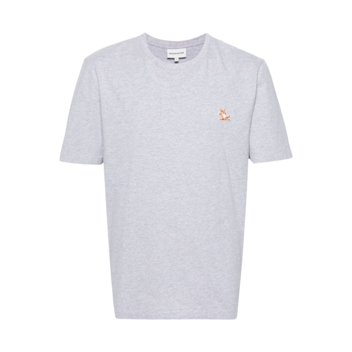 메종 키츠네 칠랙스 폭스 패치 레귤러 티셔츠 라이트 그레이 멜란지
