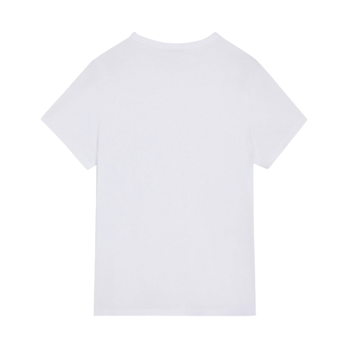(W) 메종 키츠네 트라이컬러 폭스 패치 클래식 포켓 티셔츠 화이트((W) Maison Kitsune Tricolor Fox Patch Classic Pocket T-Shirt White) - 2
