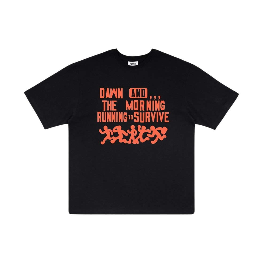 PS24SSTS02BK POTS Running T-Shirt Black