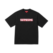 Supreme Satin Applique S/S Top Black - 25SS
