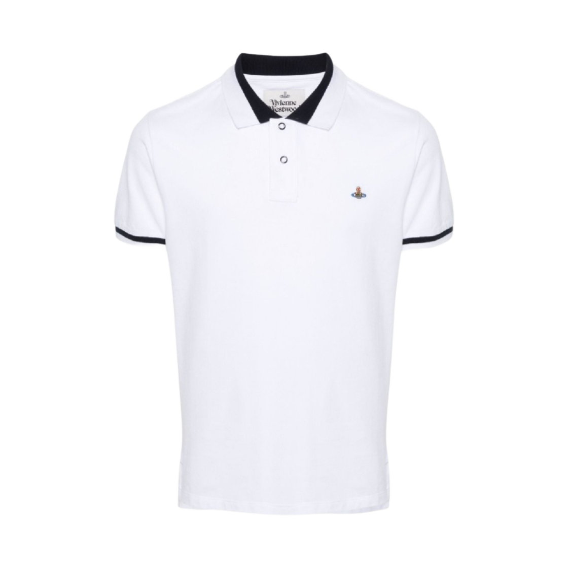 2H01000I-J0009-A401 Vivienne Westwood Classic Polo White - Black