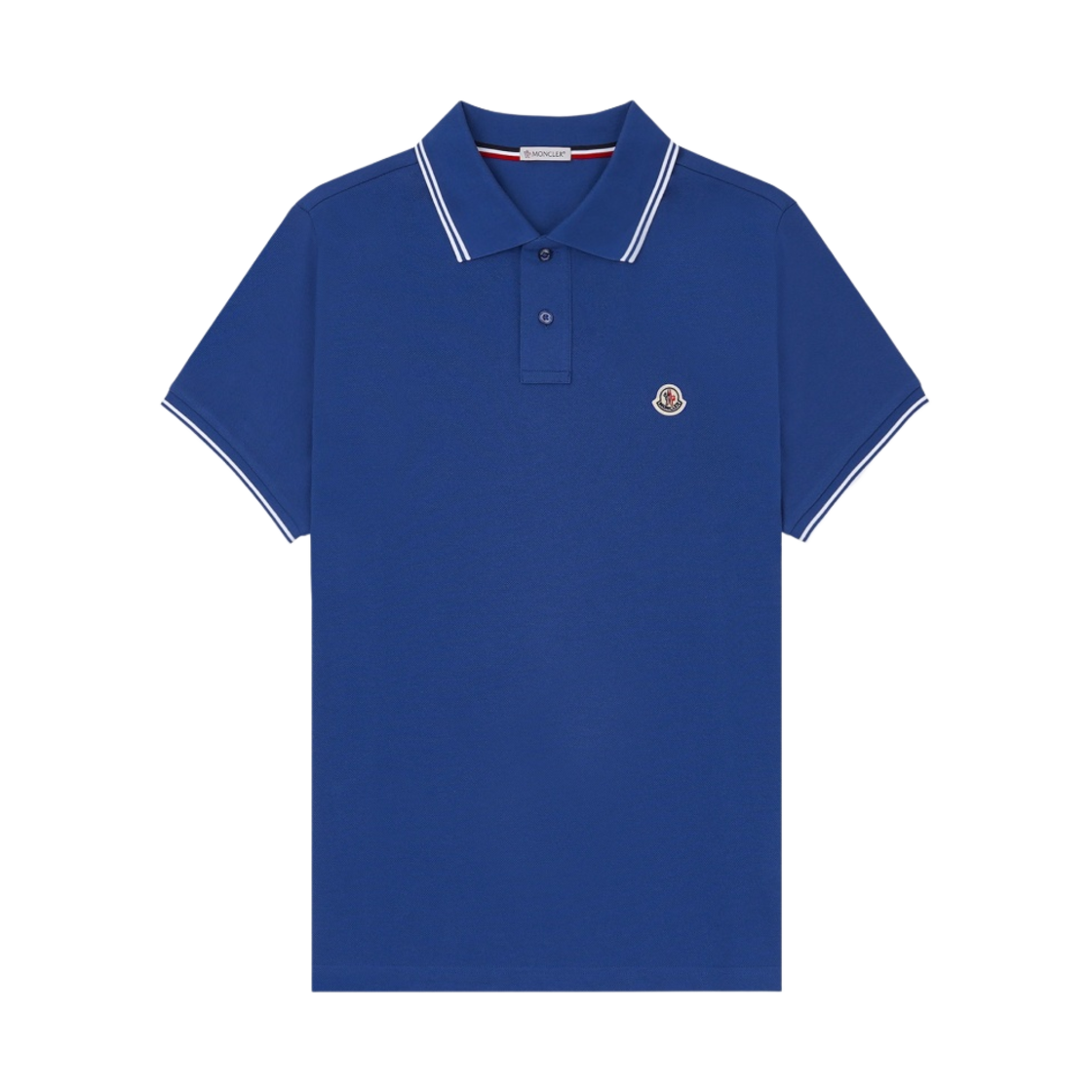 H1-091-8A00010-84556-793 Moncler Logo Polo Shirt Cosmic Blue - 22SS - 대표 이미지 #1