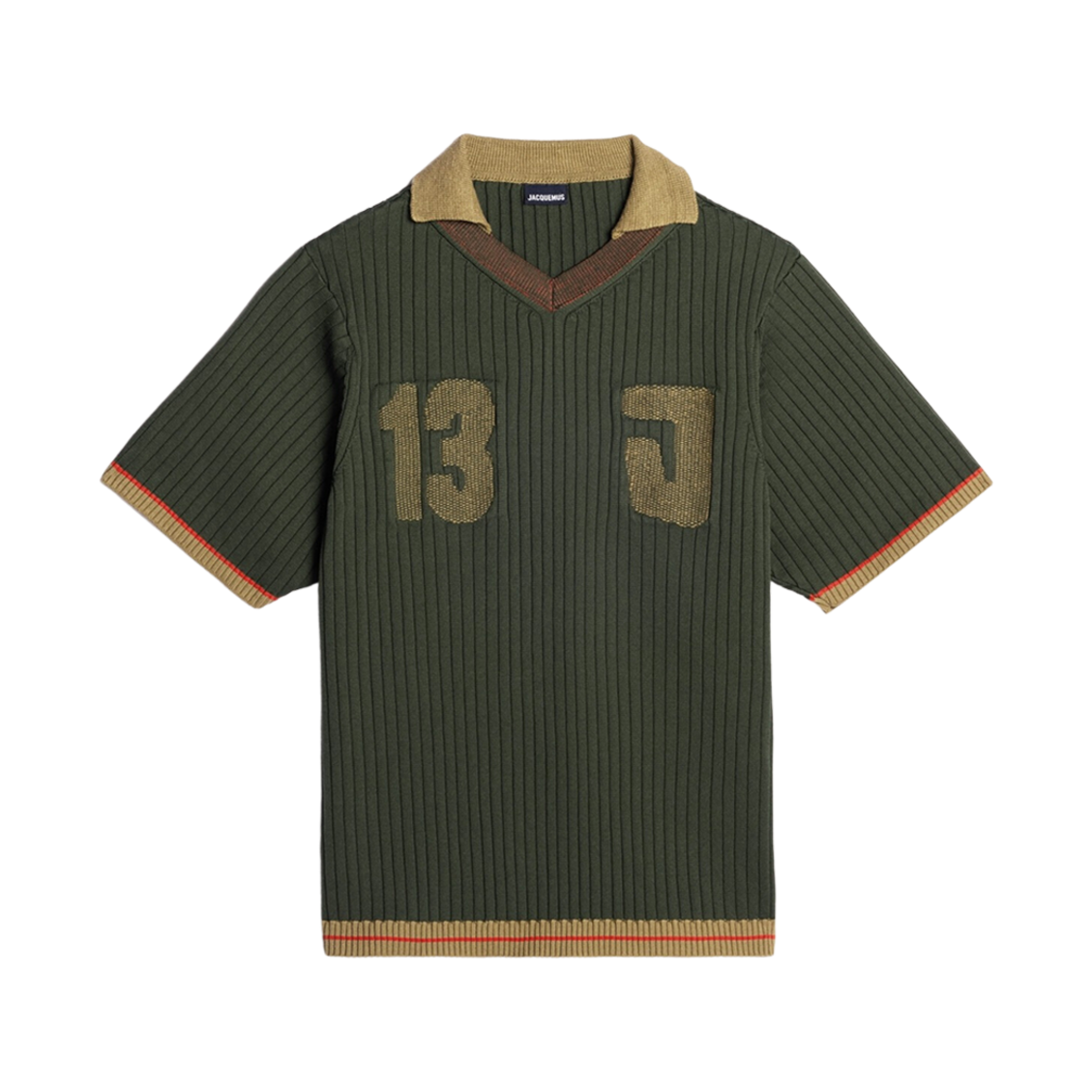 자크뮈스 라 마이유 트레즈 자크뮈스 팀 폴로 그린(Jacquemus La Maille Treze Jacquemus Team Polo Green) - 1