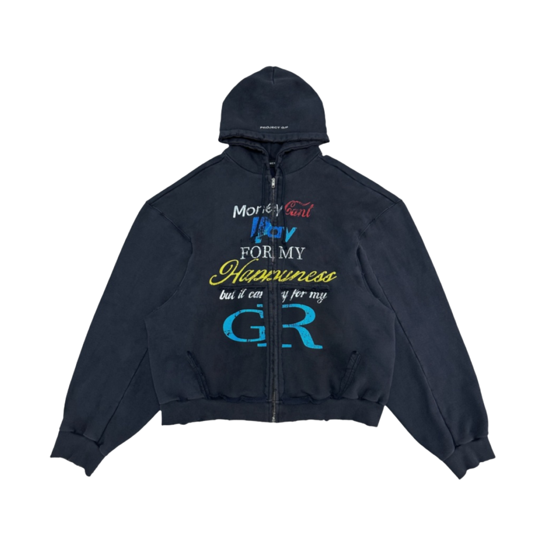 프로젝트 G/R 해피니스 집 후드 네이비(Project G/R Happiness Zip Hoodie Navy)